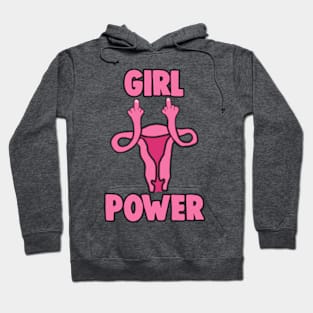 Girl Power Fallopian Flip Off Feminist Hoodie